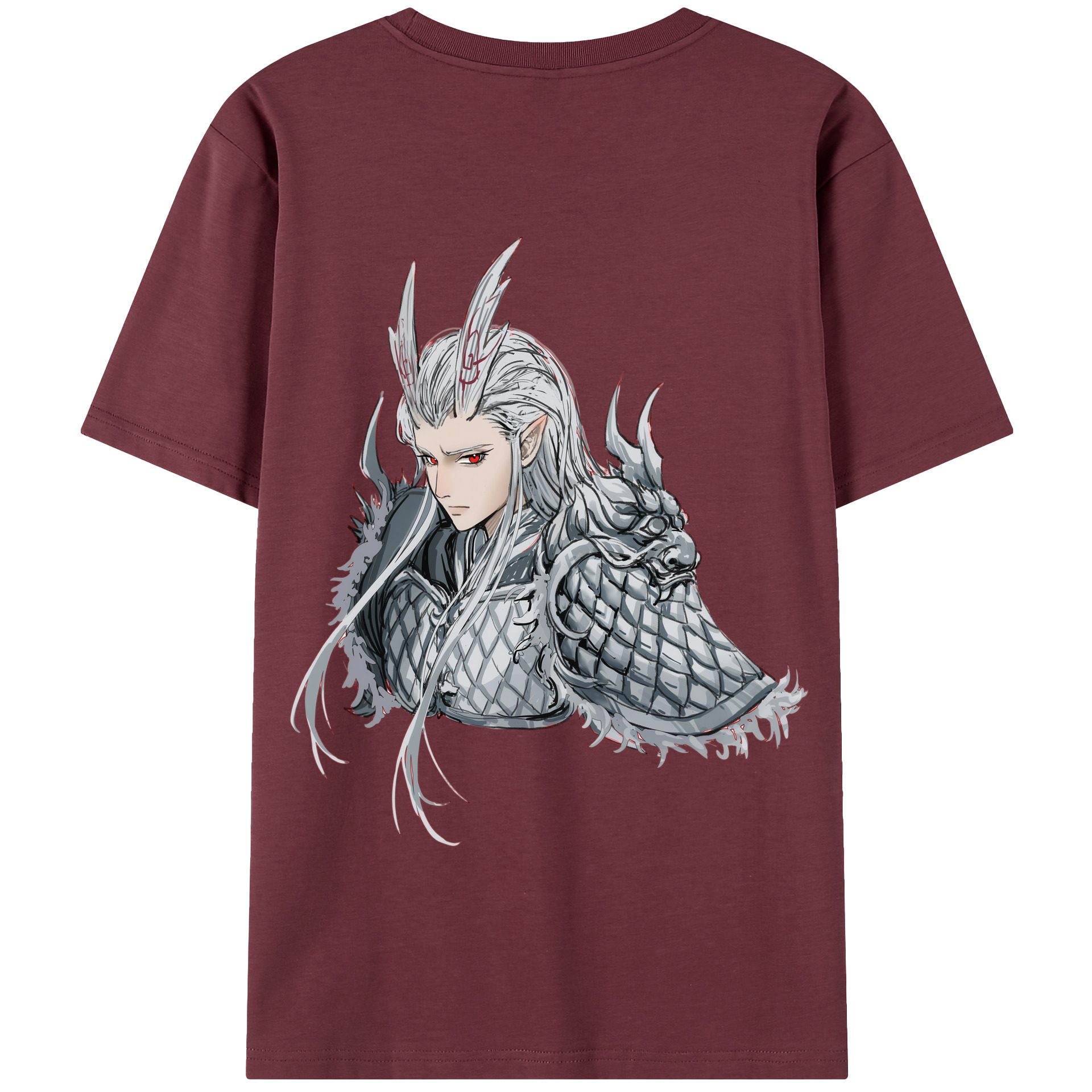 （画像用） Ne Zha 2 ナタ 魔童の大暴れ 綿100％半袖Tシャツ（背面プリント）